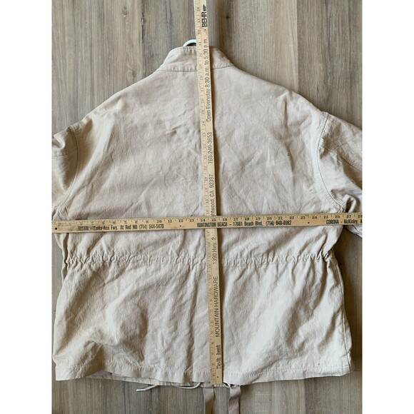 H&M Women's SMALL 4-Pocket Zip Button Tie-Waist Casual Jacket Utility Outdoor - Picture 7 of 12